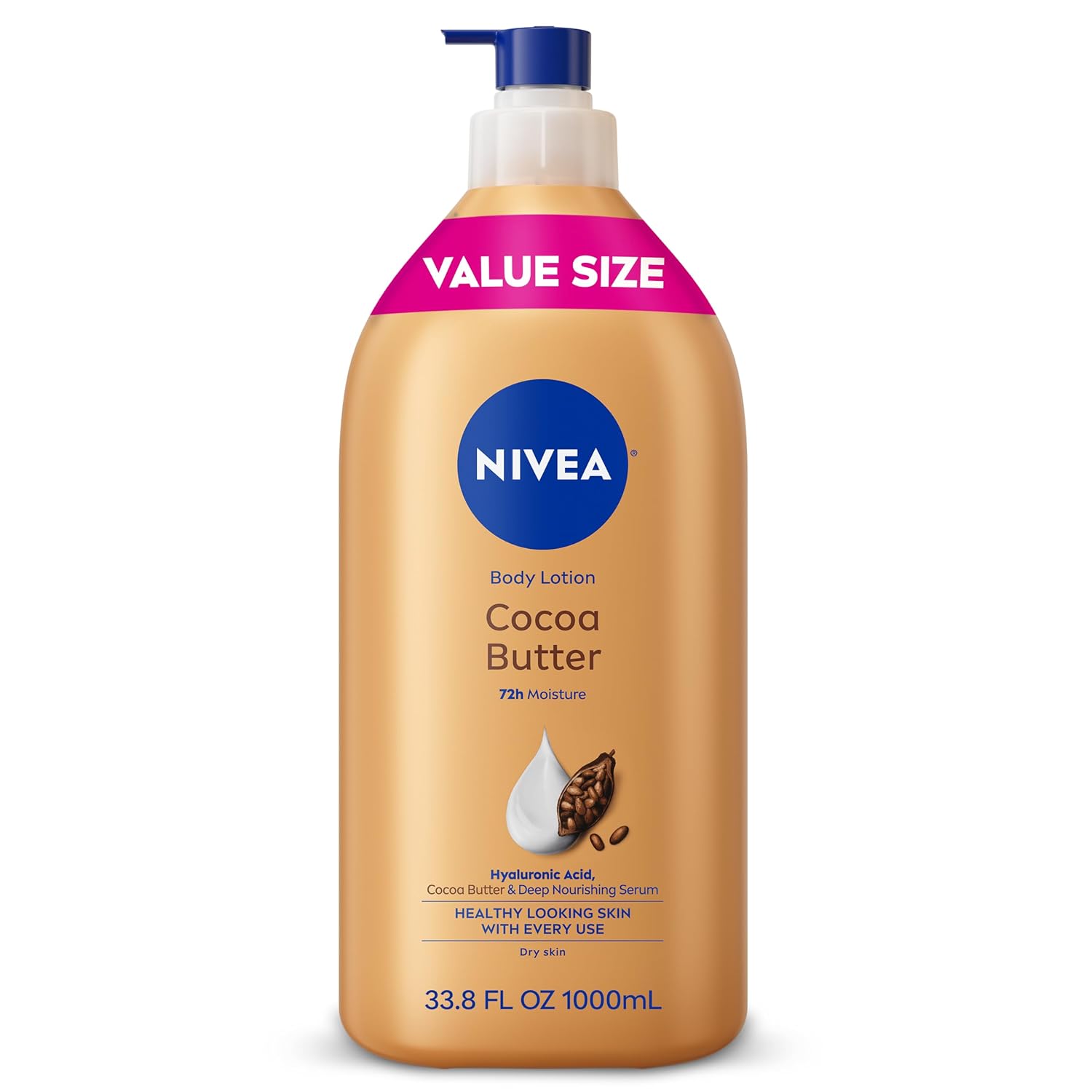 NIVEA Cocoa Butter Body Lotion, 33.8 fl oz