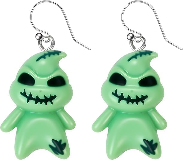 DAYANEY Green Ghost Halloween Dangle Earrings