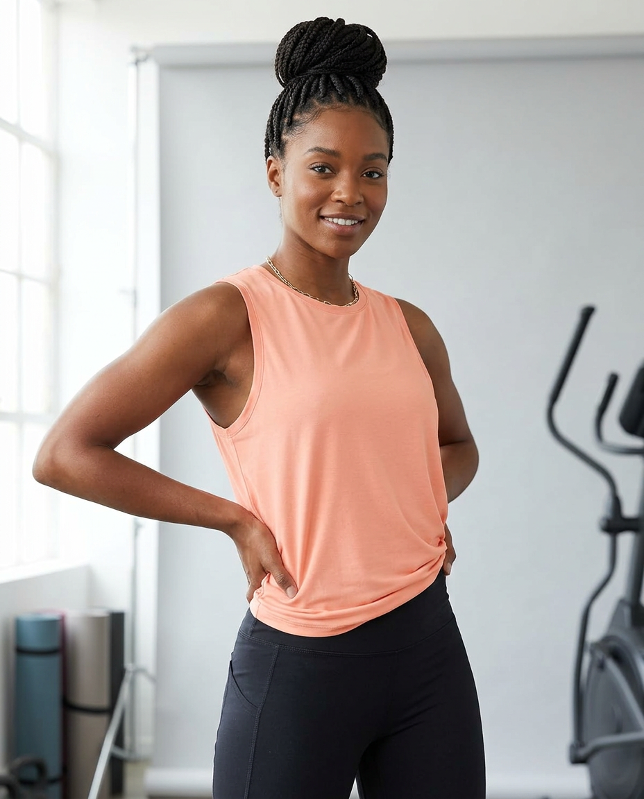 Alaroo Sleeveless Workout Top worn by a model